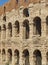 Facade of the roman Colosseum. Rome, Lazio, Italy.