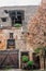 Facade of rustic farmhouse in Alsace