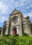 Facade of the Saint-Aubin church in Saint-Aubin-du-Cormier