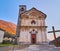 The facade of Santa Maria degli Angeli Church, Lavertezzo, Valle Verzasca, Switzerland