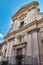 Facade of Santa Maria della Scala church in Trastevere, Rome. It was built between 1593 and 1610 to house a miraculous icon of the