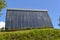 Facade solar thermal panel under blue sky