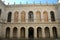 Facade of the southern part of the courtyard dellai Villa Pisani at Stra which is a town in the province of Venice in the Veneto