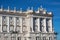 Facade of the Spanish royal palace in Madrid.