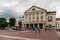 Facade and square of the national theater and orchestra of Weimar, Germany