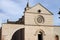 Facade of St. Claire Cathedral in Assisi