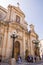 Facade of St. Paul\\\'s Collegiate Church in Rabat, Malta