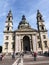 The facade of St Stephan`s Basilica in Budapest Hungary