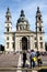 The facade of St Stephan`s Basilica in Budapest Hungary