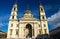 Facade of St. Stephen`s Roman Catholic Basilica,Budapest, Hungar