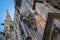 Facade, statues and decorative elements on the roof of the Duomo in Milan