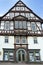 Facade of  Tilly house, a half timbered house in HÃ¶xter