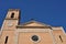 Facade with tower of the Altea cathedral, Alicante - Spain