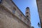 Facade and tower in Dubrovnik, formerly Ragusa, city located on the Dalmatian coast, Croatia