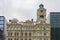 Facade and tower of historic victorian style building in milwaukee