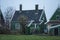 The facade of a traditional Dutch village house. Holland, Netherlands