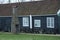 The facade of a traditional Dutch village house. Holland, Netherlands