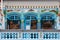 Facade of a traditional shophouse in Little India, Singapore