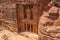 The facade of the Treasury Al Khazneh, Petra, Jordan