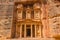 The facade of the Treasury Al Khazneh, Petra, Jordan