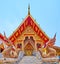 The facade of the Ubosot in Wat Thung Yu, Chiang Mai, Thailand