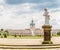 facade view of Charlottenburg palace at sunny day