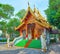 The facade of the viharn of Wat Phan Waen, Chiang Mai, Thailand