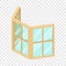 Facade window frame icon, isometric 3d style