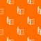 Facade window frame pattern vector orange