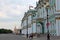 The facade of the Winter Palace. St. Petersburg.