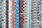 Facades of apartment skyscrapers in Hongkong