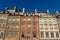 Facades of colorful old Medieval houses in Stare Miasto, Warsaw, Poland