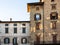 Facades of medieval apartment houses in Bergamo