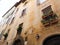 Facades of old Rome buildings