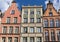 The facades of the restored GdaÅ„sk patrician houses at Long Lane in Old Town.