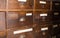Facades of wooden drawers retro