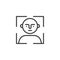 Face Biometric identification line icon