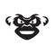 Face black cartoon monkey smile logo design vector graphic symbol icon illustration creative idea