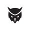 Face black looking owl bird logo design vector graphic symbol icon illustration creative idea