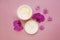 Face or Body Ceam Skin Care Beauty Cosmetics Pink Orchid Flowers Pink Background Beauty Fashion