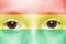 Face with bolivian flag