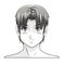 Face boy anime manga comic hair style