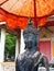 The face of a buddha.Head shot of buddha statue, Bangkok, Thailand. 8th May.2022