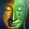 Face of buddha illustration painting meditation