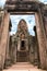 Face carved into stone of the ancient Bayan Temple at Angkor Wat, Cambodia.