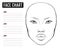 Face chart Blank. Makeup Artist Vector template.