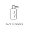 Face cleanser linear icon. Modern outline Face cleanser logo con