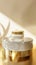 Face cream moisturiser, golden skincare and bodycare product on gold background, spa and organic beauty cosmetics for