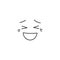 Face crying with laughter hand drawn icon