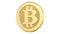 Face of the cryptocurrency golden bitcoin, 3d rendering isolated on white background. 3d illustration, concept of